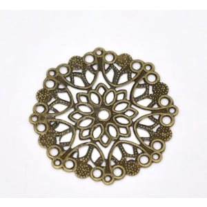 Mandala metal filigree for Mini Album (Set of 10 pcs) - Antique Gold finish