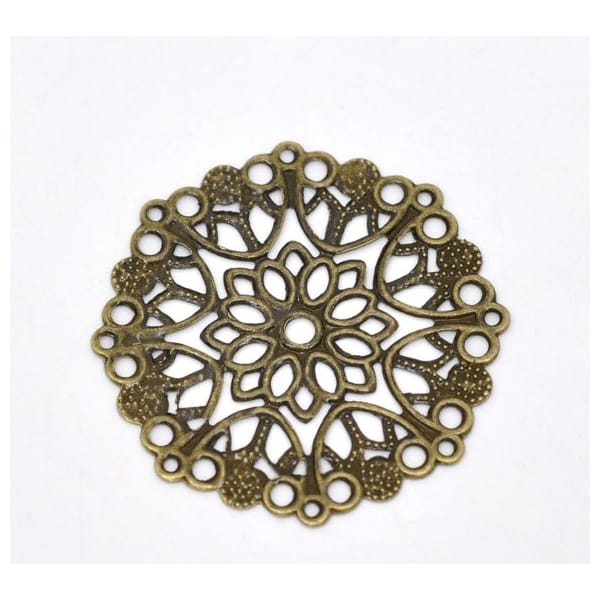 Mandala metal filigree for Mini Album (Set of 10 pcs) - Antique Gold finish
