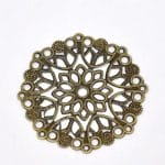 Mandala metal filigree for Mini Album (Set of 10 pcs) - Antique Gold finish