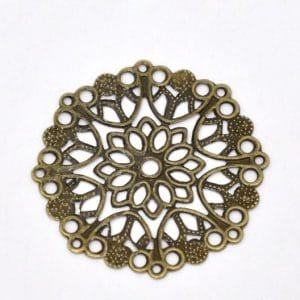 Mandala metal filigree for Mini Album (Set of 10 pcs) - Antique Gold finish