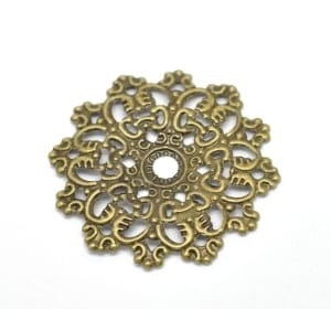 Round Ornate metal filigree for Mini Album (Set of 10 pcs)