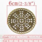 Large round metal filigree for Mini Album (Set of 10 pcs)