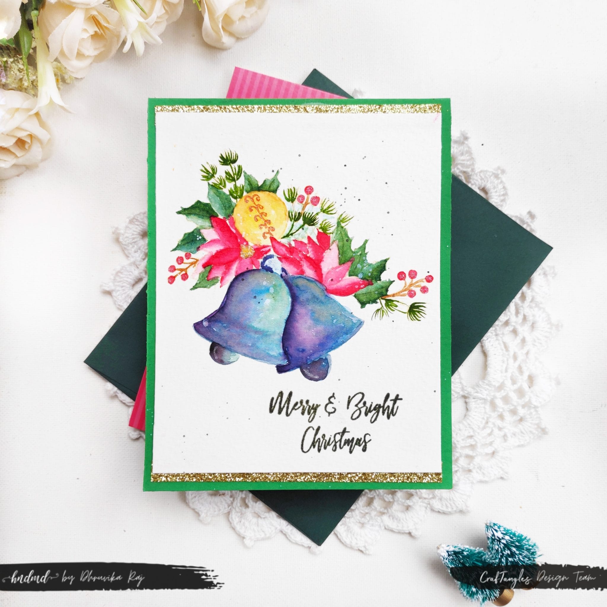 CrafTangles 6"x6" Stencil - Christmas Elements Christmas Cards Dhruvika 2021 3 Christmas_Cards_Dhruvika_2021-3