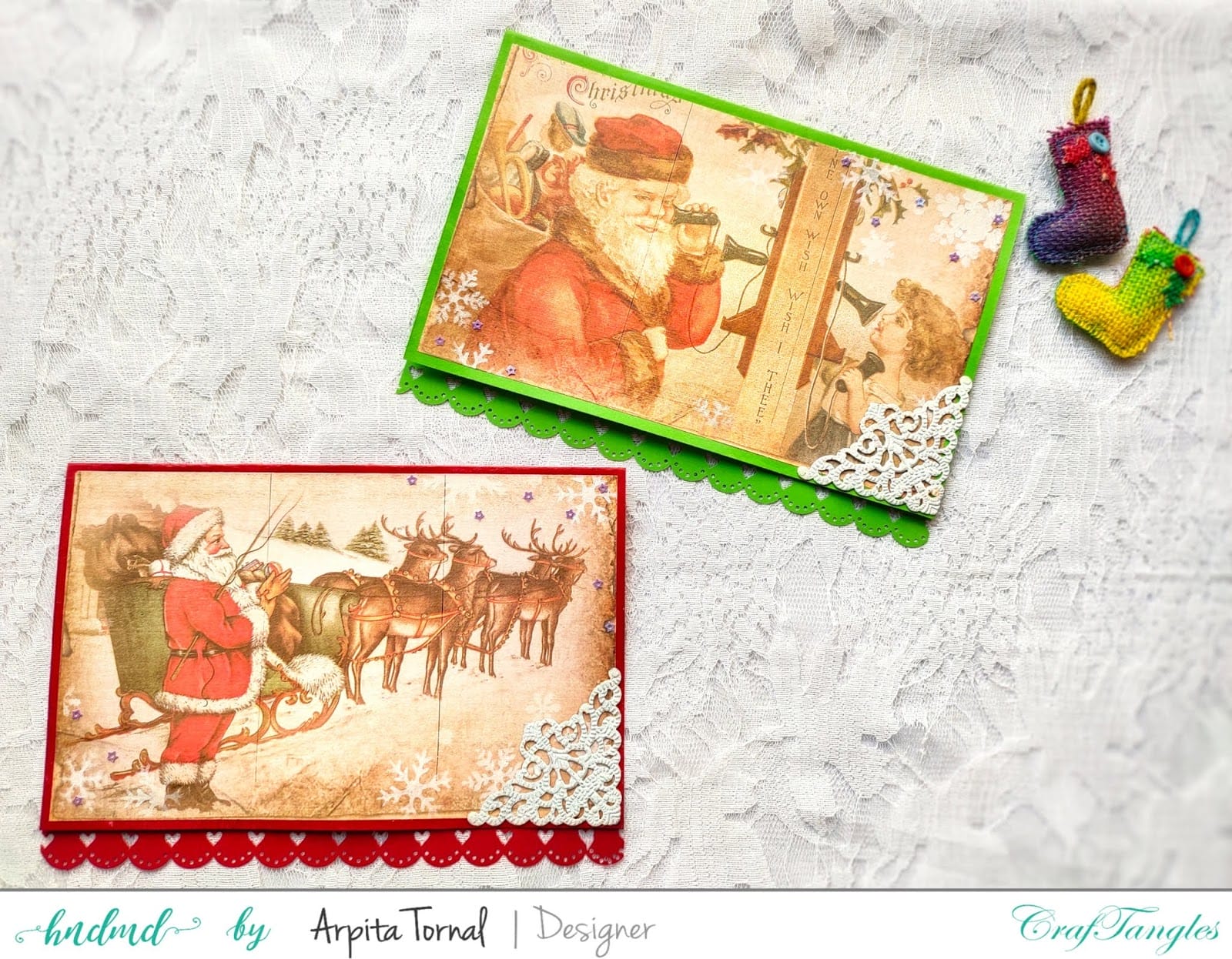 CrafTangles Decoupage Paper Pack - Letters to Santa (A4) - 4 sheets Christmas Decoupage project Dec19 1 Christmas_Decoupage_project_Dec19_1