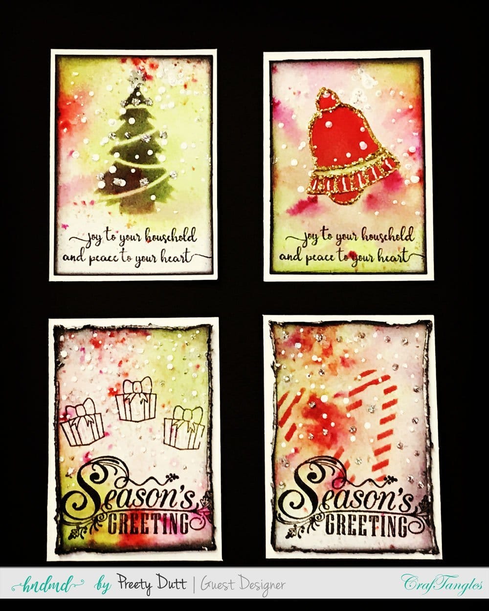 CrafTangles 6"x6" Stencil - Christmas Elements CrafTangles Christmas Elements CrafTangles_Christmas_Elements