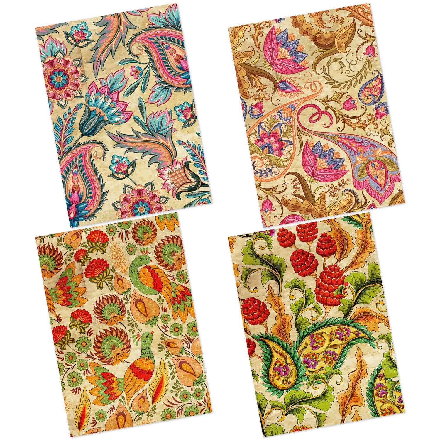 CrafTangles Decoupage Paper Pack - Floral Exotica (A4) - 4 sheets Floral Exotica Amazon 4 Images Floral-Exotica-Amazon-4-Images