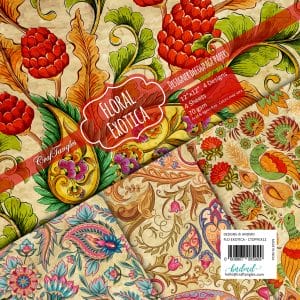 CrafTangles Decoupage Paper Pack - Floral Exotica (12 by 12 inch) - 4 sheets
