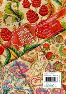 CrafTangles Decoupage Paper Pack - Floral Exotica (A4) - 4 sheets