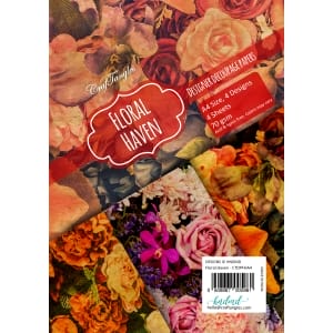 CrafTangles Decoupage Paper Pack - Floral Haven (A4) - 4 sheets