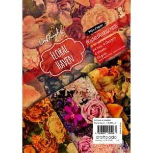 CrafTangles Decoupage Paper Pack - Floral Haven (A4) - 4 sheets