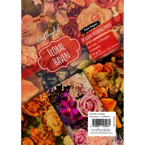 CrafTangles Decoupage Paper Pack - Floral Haven (A4) - 4 sheets