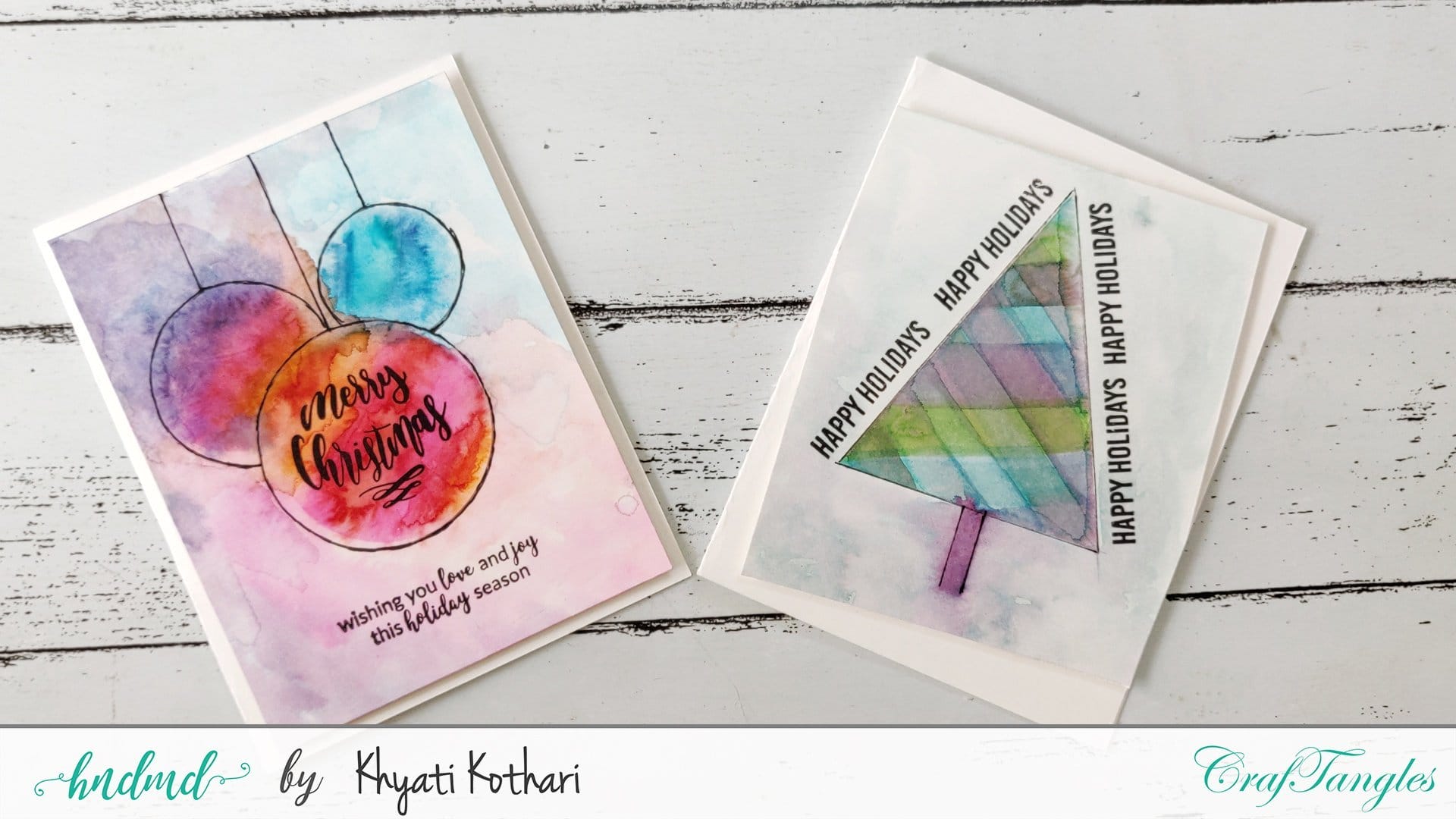 CrafTangles Stamping Masking Sheets / masking paper (Pack of 5) - A4 ModernWatercolorChristmasCards 1 ModernWatercolorChristmasCards-1