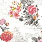 A pack of 12 by 12 inch Decoupage Napkins(5 pcs)  - Red Florals