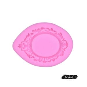 Elegant Oval Frame Silicone Clay Mould