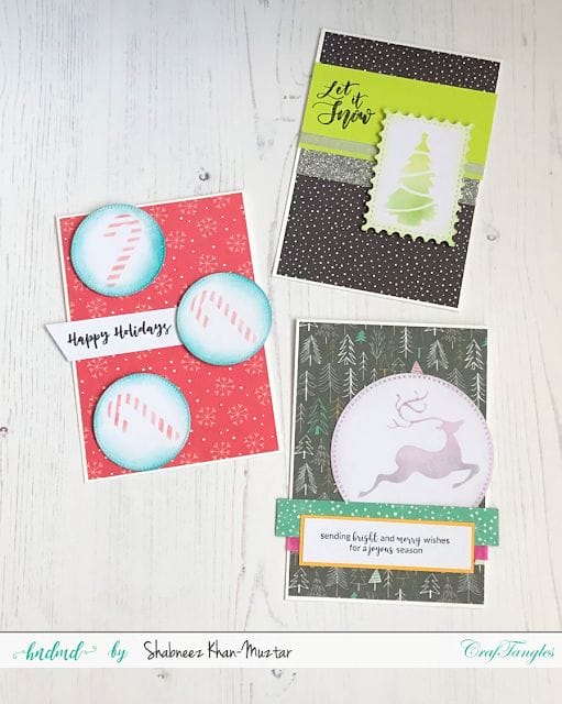 CrafTangles 6"x6" Stencil - Christmas Elements Shabneez 8Dec 2018 Shabneez_8Dec_2018