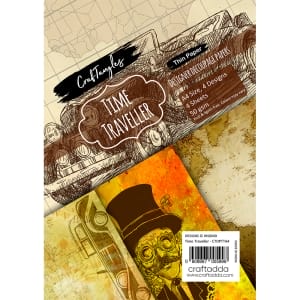 CrafTangles Decoupage Paper Pack - Time Traveller (A4) - 4 sheets