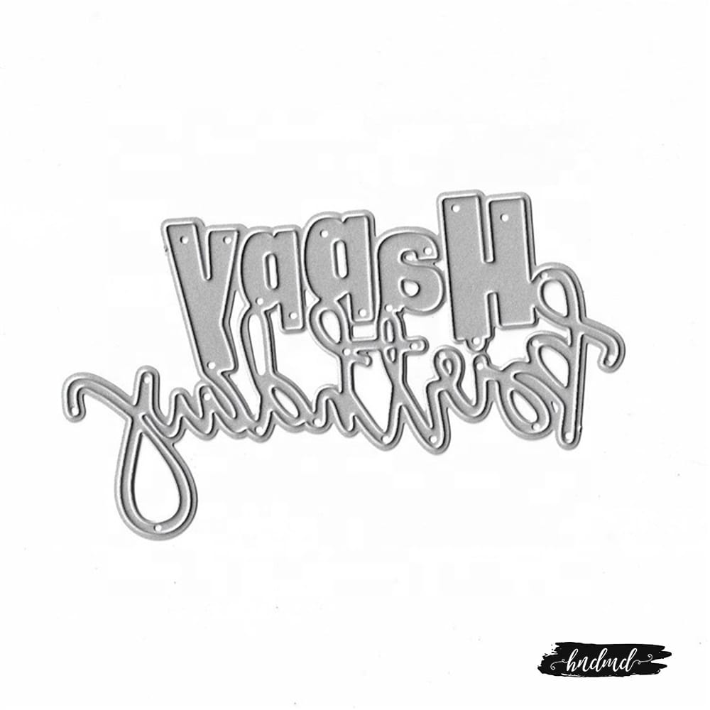 Steel Cutting Dies - Happy Birthday Sentiment XY018 steel cutting dies CraftAdda Steel Cutting Dies - Happy Birthday Sentiment