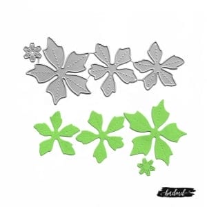 Steel Cutting Dies - 5 petal flowers dies (Set of 4 dies) (XY429)
