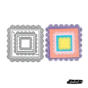 Steel Cutting Dies - Ornate Square Frames (Set of 5 dies)