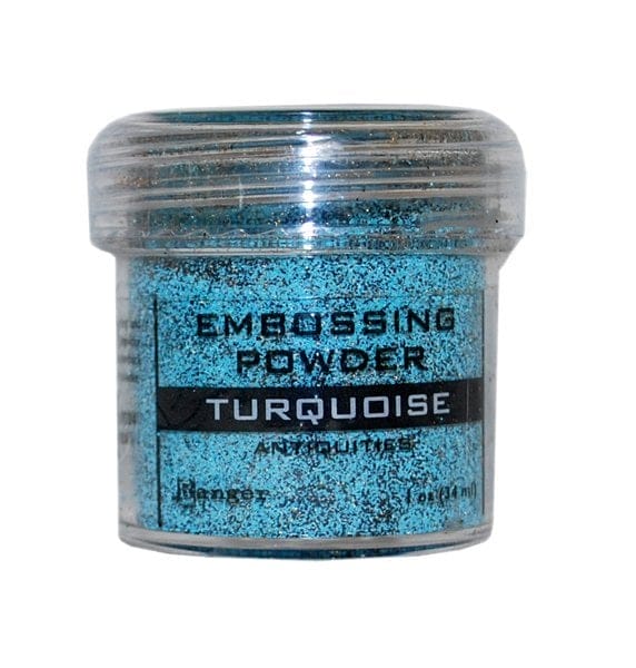 Ranger Antiquities Embossing Powder - Turquoise adroindack embossing powder turquoise Ranger Antiquities Embossing Powder - Turquoise