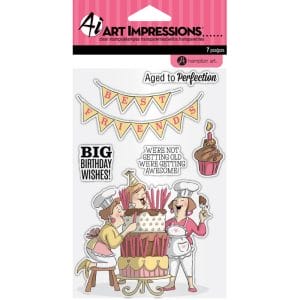 Art Impressions Clear Stamps - Big Birthday Wishes