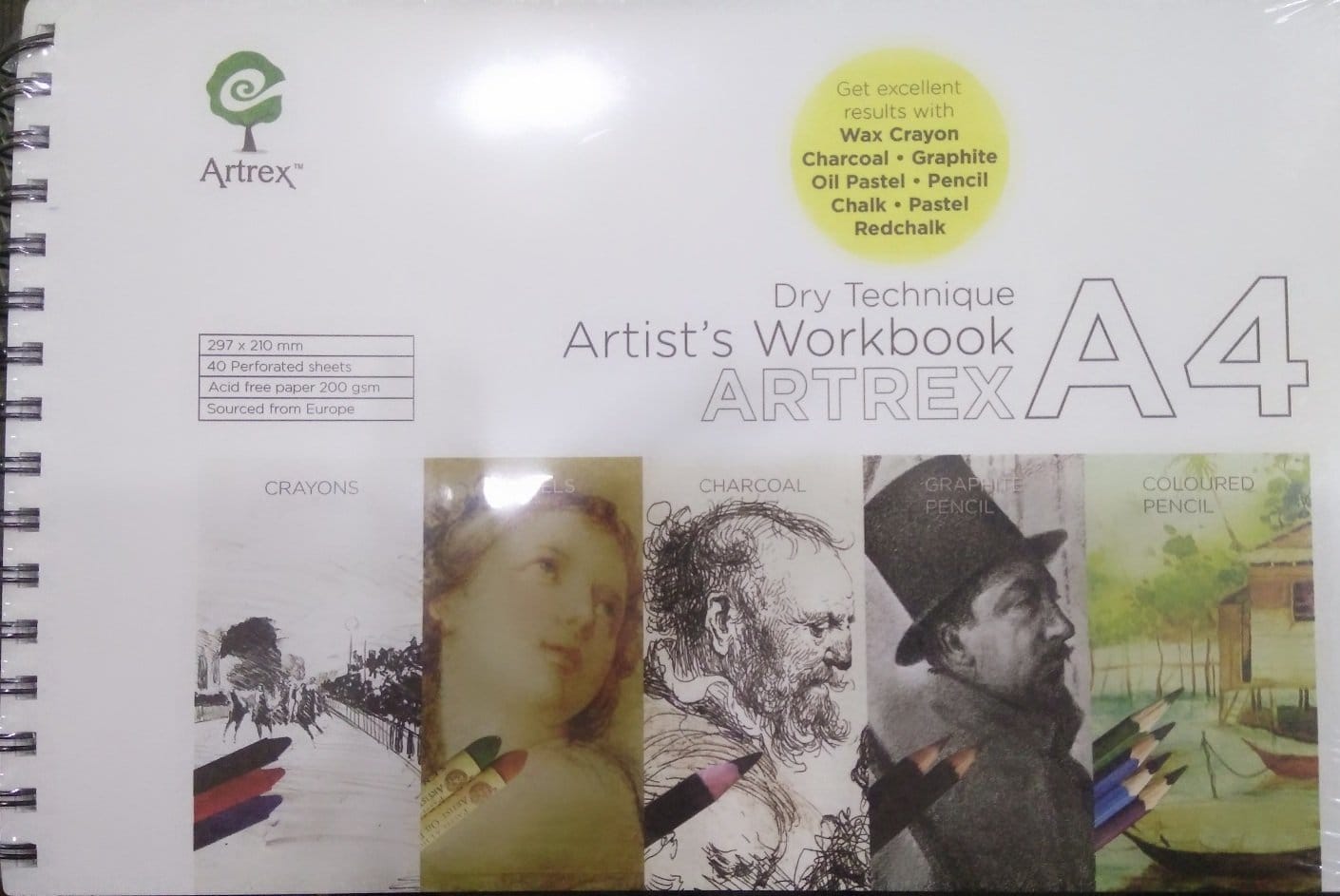 Artrex Artist's Workbook A4 Size (200 GSM Drawing Book)