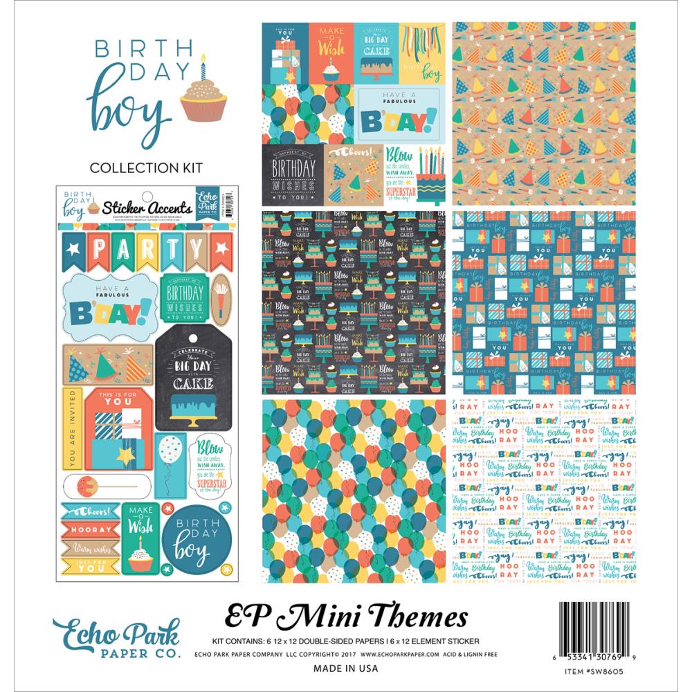 EchoPark paper pad - Birthday Boy Collection Kit (12 by 12 inch) echo park 12by12 colleciton birthday boy EchoPark paper pad - Birthday Boy Collection Kit (12 by 12 inch)