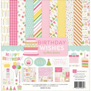 EchoPark paper pad - Birthday Wishes - Girl (12 by 12 inch)