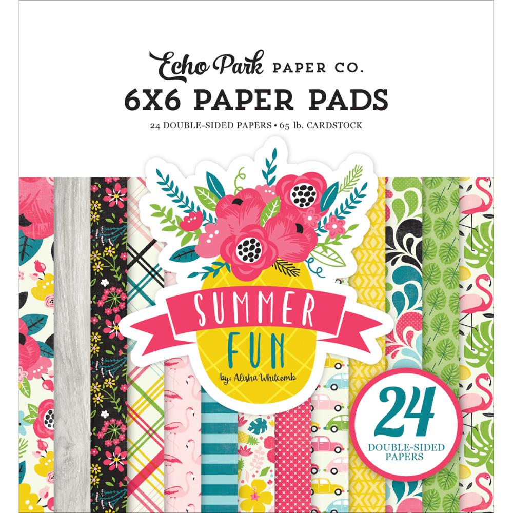 EchoPark paper pad - Summer Fun (6by6 inch) echo park 6by6 paper pad summer fun EchoPark paper pad - Summer Fun (6by6 inch)