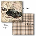 Papericious Decoupage Paper Pack  - Gypsy (6 by 6 inch) - 3 sheets