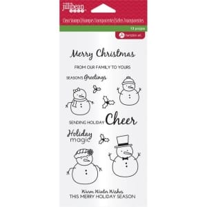 Hampton Art Clear Stamp - Snowman Sentiments