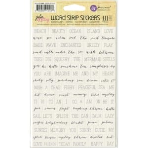 Julie Nutting Mixed Media Stickers 5"X8.5" - Word Strips