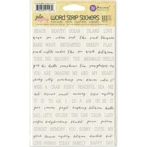 Julie Nutting Mixed Media Stickers 5"X8.5" - Word Strips