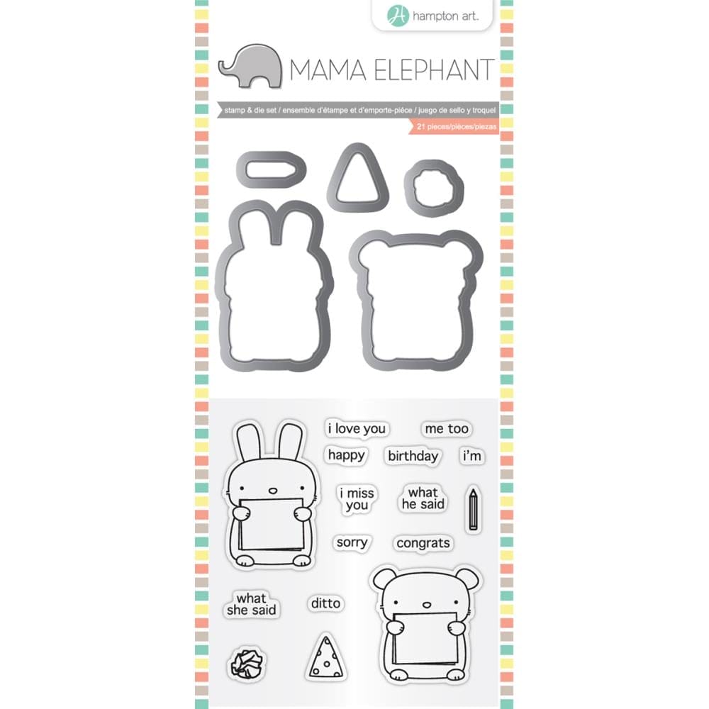 Mama Elephant Stamp and Die Set - Dos Amigos mama elephant clear stamp dos amigos Mama Elephant Stamp and Die Set - Dos Amigos