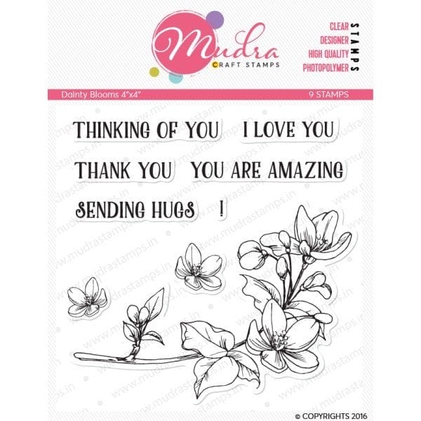 Mudra Craft Stamps - Dainty Blooms 2 mudra clear stamps dainty blooms 2 Mudra Craft Stamps - Dainty Blooms 2