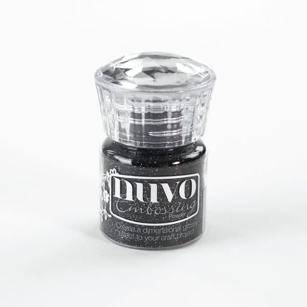 Nuvo Embossing Powder - Glitter Noir (0.74 oz)