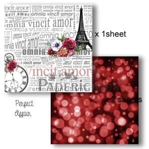Papericious Decoupage Paper Pack - Perfect Affair (6 by 6 inch) - 3 sheets