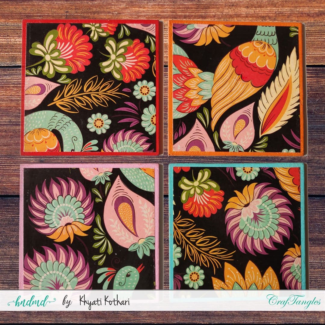 CrafTangles Chalk Paint - Cool Jade (100 ml) tea coasters tea-coasters