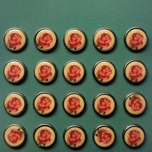 Floral Epoxy Brads - Design 20