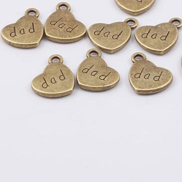 Love You Dad Metal Charms or Pendant (5 pcs)