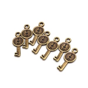 I love you Keys Metal Charms or Pendant (10 pcs)