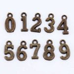 Numbers Metal Charms (0-9) - 10 pcs CAMC-150