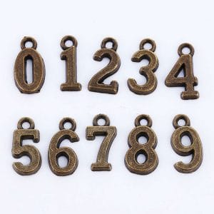 Numbers Metal Charms (0-9) - 10 pcs CAMC-150