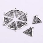 Pizza Metal charm - pack of 5