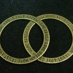 Hope Love circle Metal charm or Pendant - pack of 5