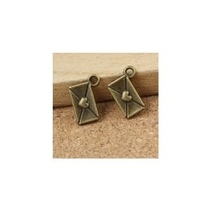 Love Leter metal charms - pack of 10