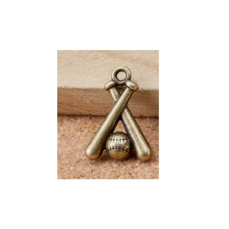 Baseball Metal Charms (Set of 5 pcs) CAMC 197 baseball metal charms Baseball Metal Charms (Set of 5 pcs)