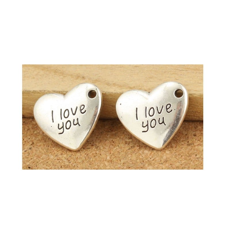 I Love You Metal Charms (Set of 10 pcs)