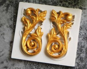 Vintage Flourishes Silicone Clay Mould