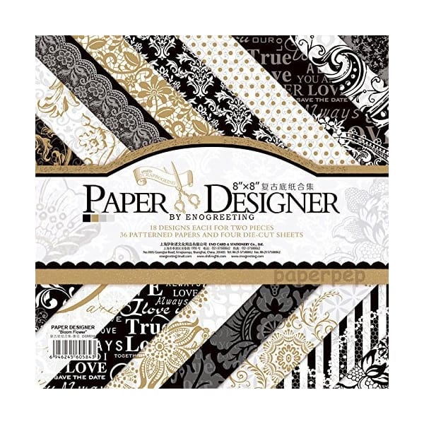8x8 EnoGreeting Scrapbook paper pack - Traditional Love (Set of 40 sheets)